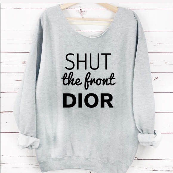 Tops - NEW Gray Shut the Front Dior Sweater, Womens